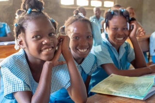 Happy children in Haiti