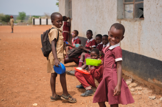 Image of children with their Mary's Meals